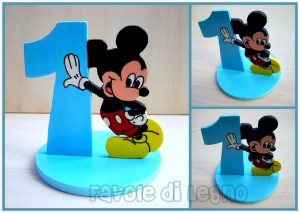 Cake Topper Micky Mouse collage con firma